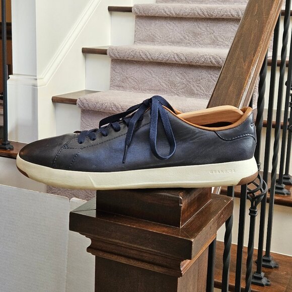 Cole Haan Men's GrandPro Leather Sneaker, Navy, Sz 11.5 - Picture 9 of 16